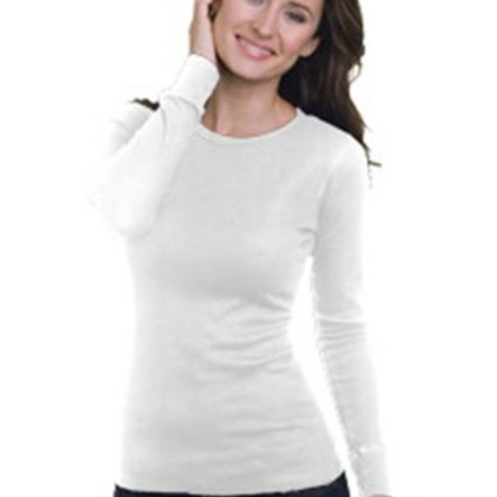 Thermal Crewneck Long Sleeve White Small
